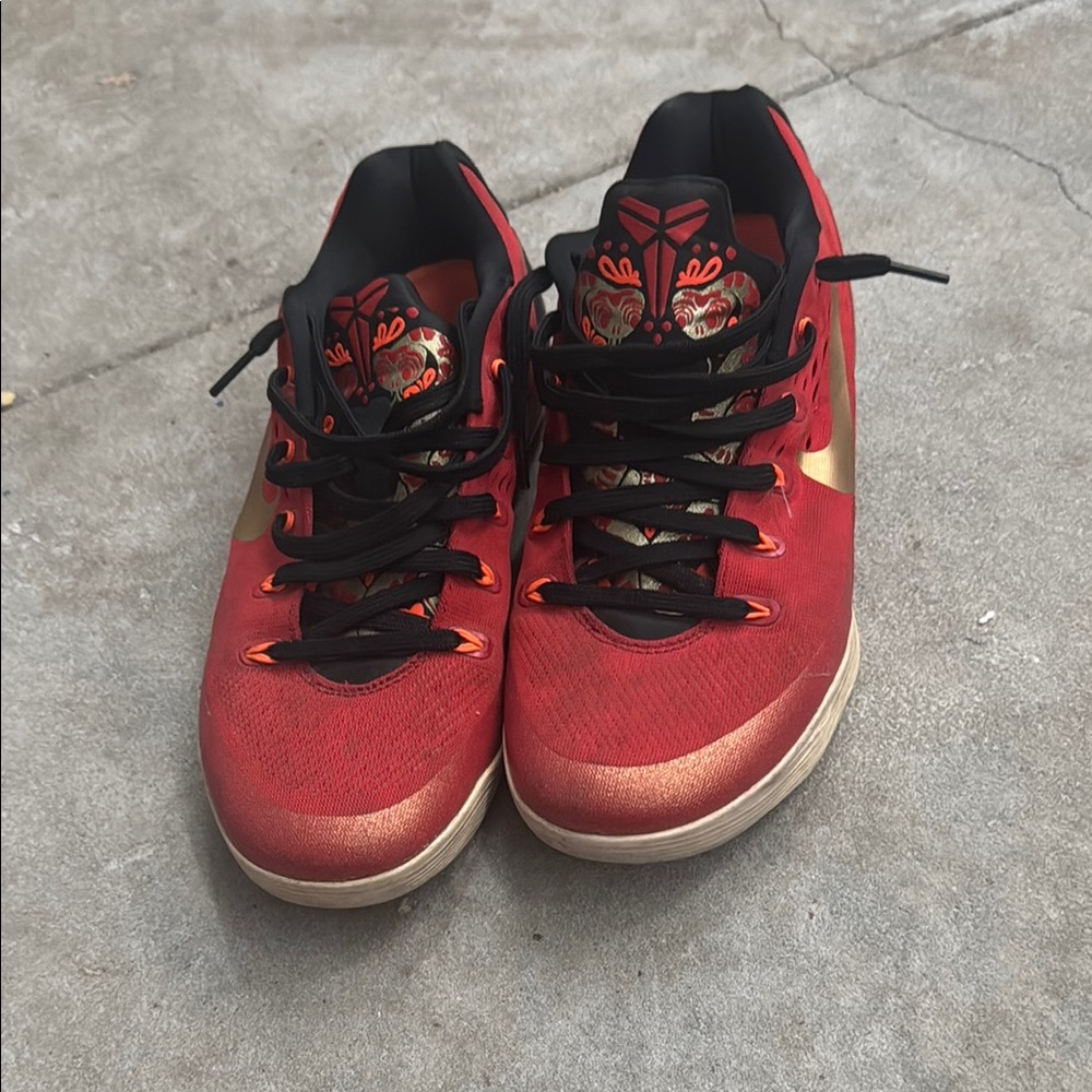 Nike Red and Gold Sneakers